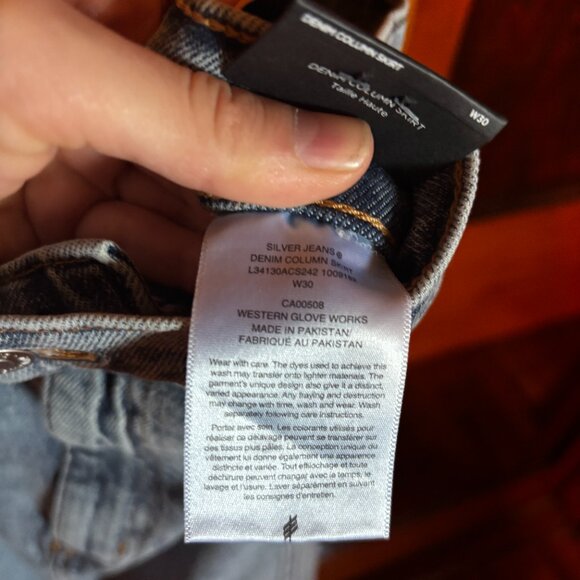 Silver Jeans Co. Maxi Jean Skirt w/ Back Slit High Rise W30 NWT - Picture 5 of 7